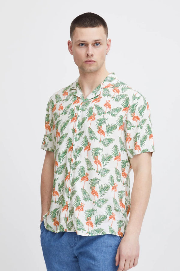 Blend - White Flamingo Shirt