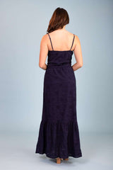 The Bay by Augustine - Indigo Embroidered Maxi Navy DrESS