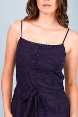 The Bay by Augustine - Indigo Embroidered Maxi Navy DrESS