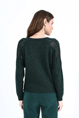 Molly Bracken - Cable Knit Cardigan - Green