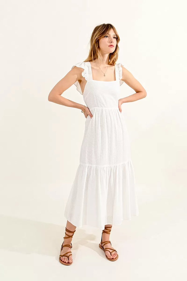 Molly Bracken - Cotton Dress, square neck