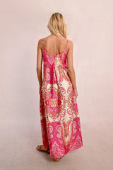 Maggy Bracken - Pink Printed Maxi Dress