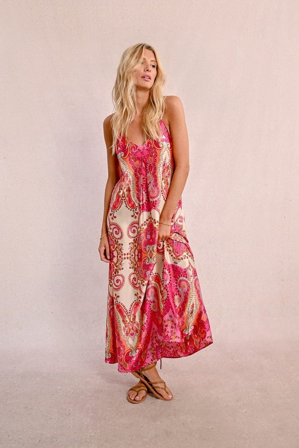 Maggy Bracken - Pink Printed Maxi Dress