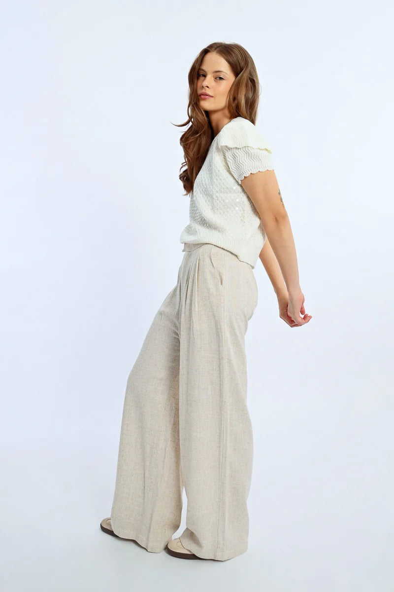 Lili Sidonio - Pleated Wide Leg Pants