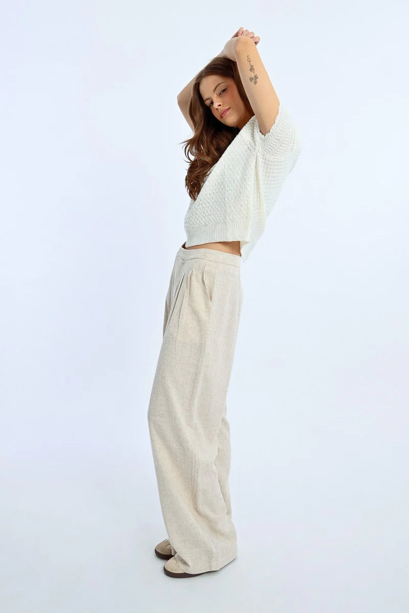 Lili Sidonio - Pleated Wide Leg Pants