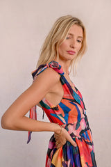 Molly Bracken - Printed Semi-Sheer Maxi Dress