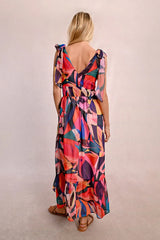 Molly Bracken - Printed Semi-Sheer Maxi Dress