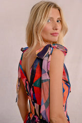 Molly Bracken - Printed Semi-Sheer Maxi Dress